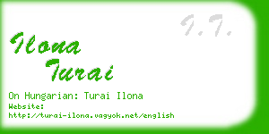 ilona turai business card